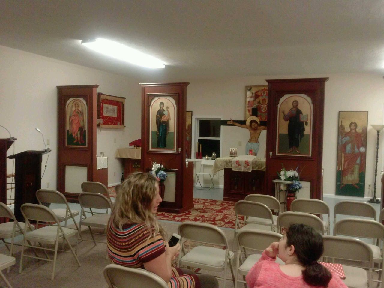 View of altar at St. John of Damascus Orthodox Christian Church in Carbondale